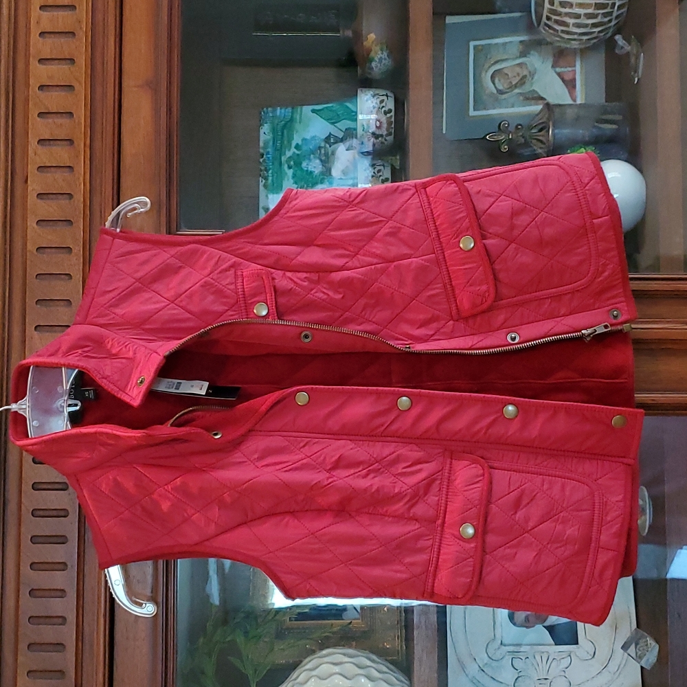 Talbots Vest Lined Zip up